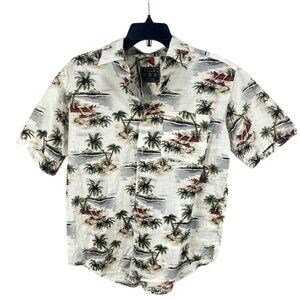 Fiend Mens Hawaiian Short Sleeve Shirt Size S 100% Cotton Tropical Print  Summer